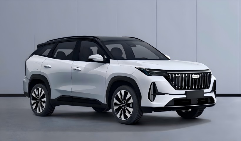 Тизерные изображения нового выпущенного Geely Boyue L, предназначенные для того, чтобы иметь полнодовольную технологическую систему ИИ