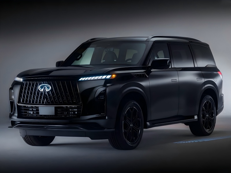 Черный внешний комплект / 3.5T V6 Power — официальные изображения Infiniti QX80 Sport Version 2026 года